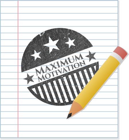 Maximum Motivation pencil strokes emblem