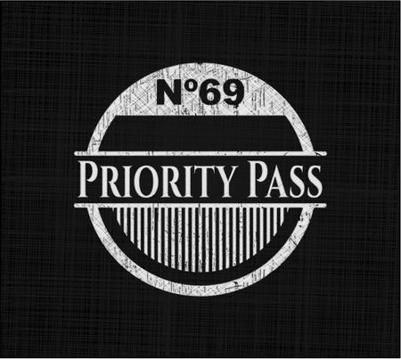 Priority Pass written on a chalkboard