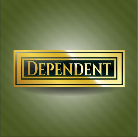 Dependent golden emblem or badge