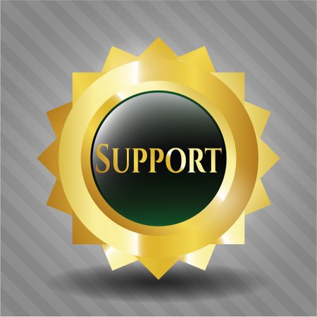 Support gold shiny emblem