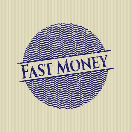 Fast Money rubber grunge texture stamp