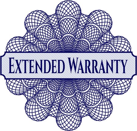 Extended Warranty rosette or money style emblem