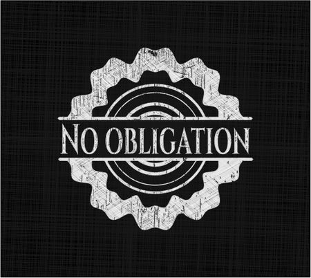 No obligation with chalkboard texture