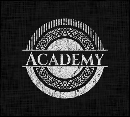 Academy with chalkboard texture