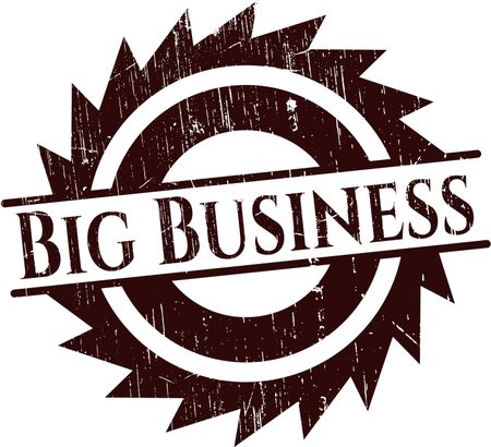 Big Business rubber grunge stamp