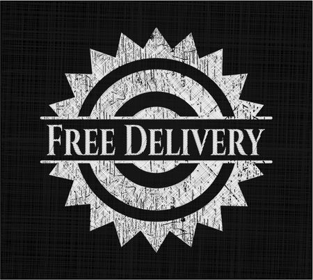 Free Delivery written on a blackboard