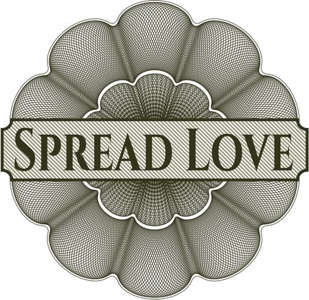 Spread Love abstract linear rosette