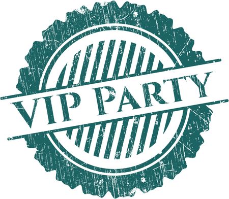 VIP Party rubber grunge texture stamp