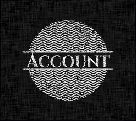 Account written with chalkboard texture