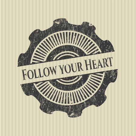 Follow your Heart rubber stamp