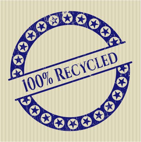 100% Recycled rubber stamp