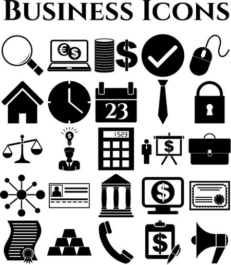 25 icon set. business Icons. Universal and Standard Icons.