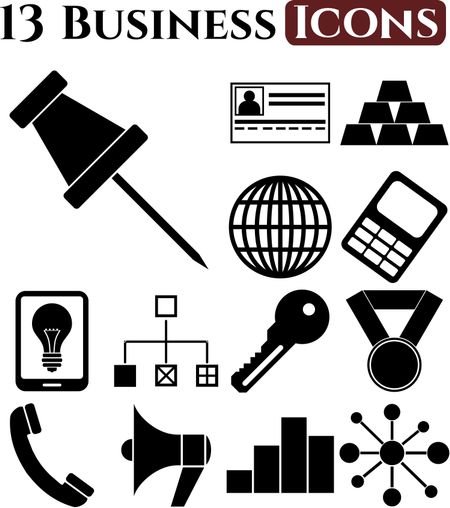 13 businessicon set. Minimal Modern.