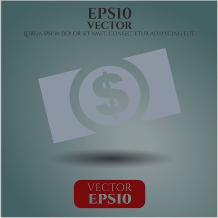 Money (dollar bill) icon vector illustration