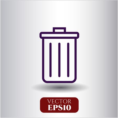 Trash can icon vector illustration
