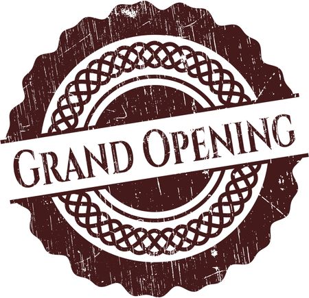Grand Opening rubber grunge stamp