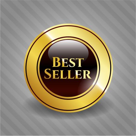 Best Seller gold shiny badge