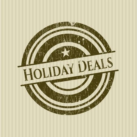 Holiday Deals rubber grunge seal