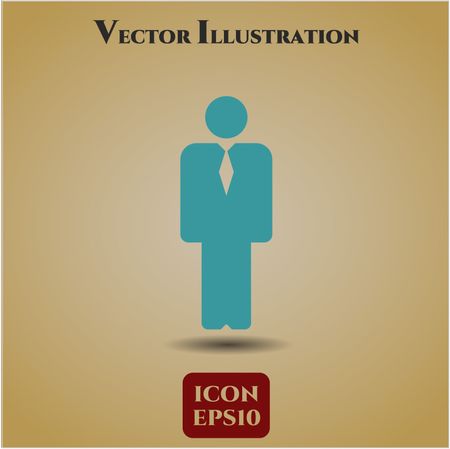Businessman vector icon or symbol