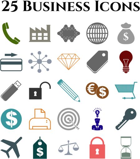 25 icon set. business Icons. Set of web Icons.