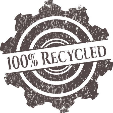 100% Recycled rubber grunge texture stamp