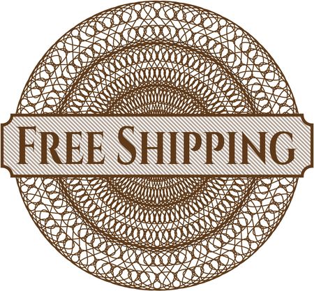 Free Shipping inside a money style rosette