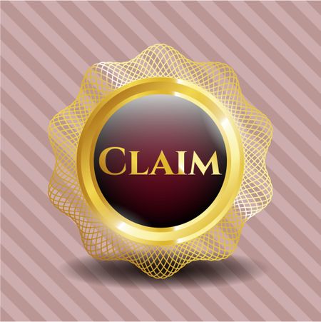 Claim golden badge or emblem