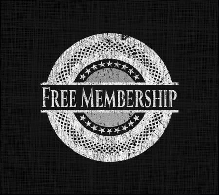 Free Membership chalk emblem