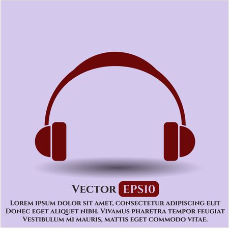 Headphones vector icon or symbol