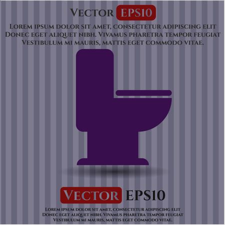 WC Toilet vector icon or symbol