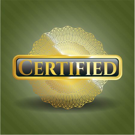 Certified gold shiny badge