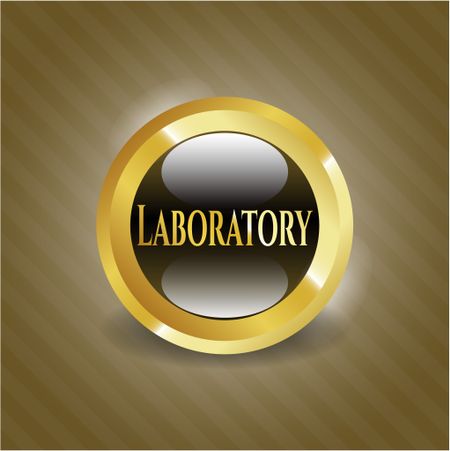 Laboratory golden badge or emblem