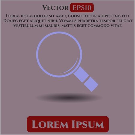 Magnifying glass vector icon or symbol
