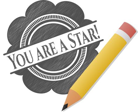 You are a Star! pencil emblem