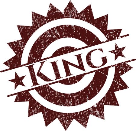 King grunge stamp