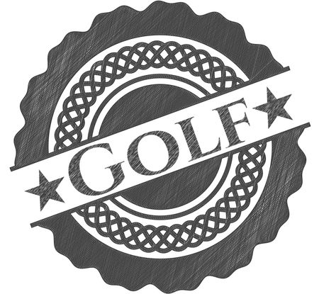 Golf pencil emblem