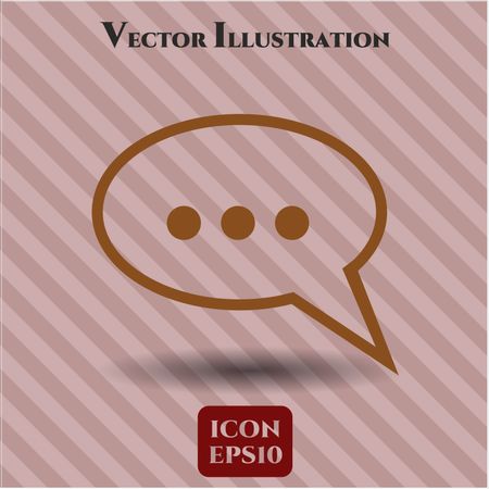 Speech bubble vector icon