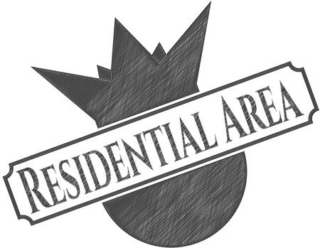 Residential Area pencil emblem