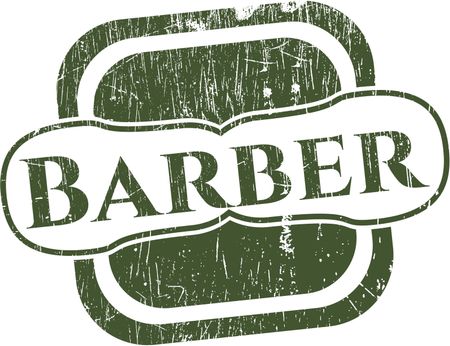 Barber rubber grunge stamp