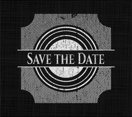 Save the Date on chalkboard