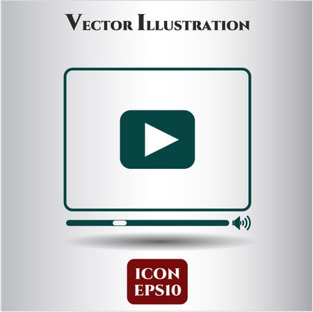 Video Player icon vector illustration