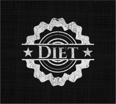 Diet chalkboard emblem