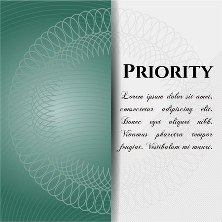 Priority poster or card