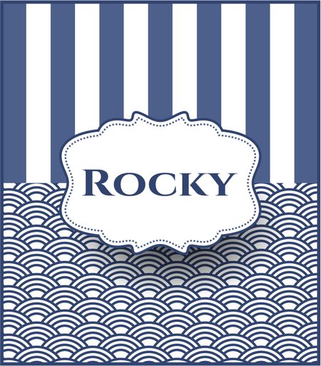 Rocky banner or poster