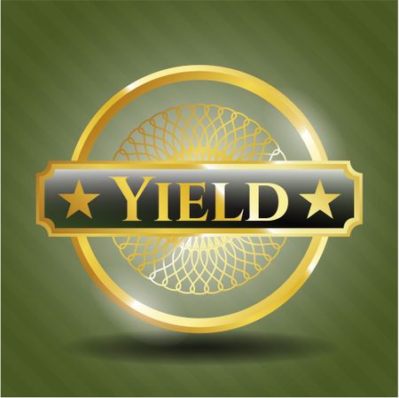 Yield gold emblem