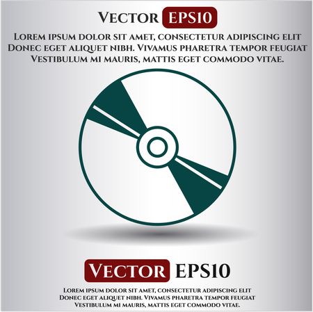 CD or DVD disc vector icon