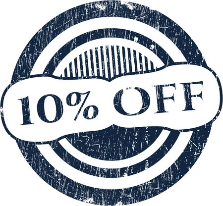 10% Off rubber grunge texture seal