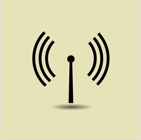 Antenna signal vector icon or symbol