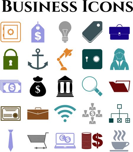 25 icon set. business Icons. Universal Modern Icons.