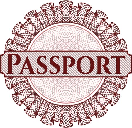 Passport rosette or money style emblem